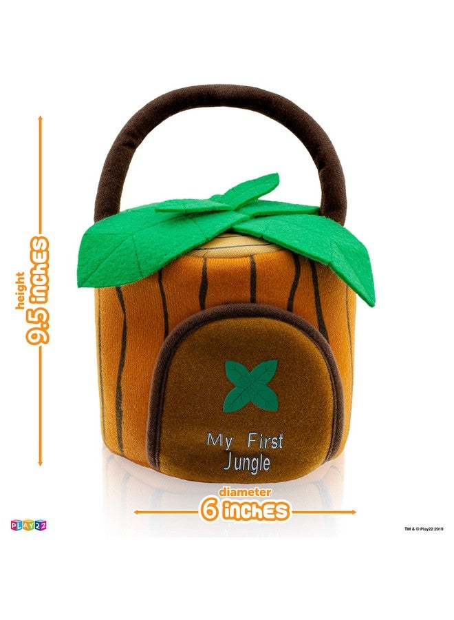 Play22 6-Piece Plush Talking Jungle Animals Set With Carrier For Kids, Babies & Toddlers - Elephant, Tiger, Lion, Zebra, Monkey - Image 5