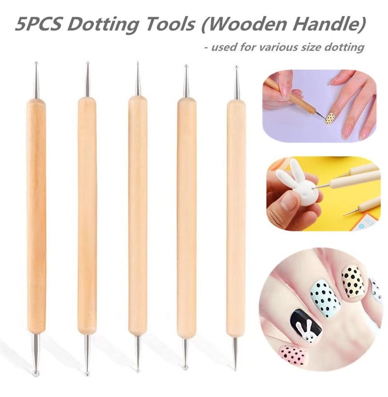 FULINJOY 10PCS Dotting Tools Set for Nail Art Embossing Stylus for Painting Rocks Mandalas Art Dot Tools - Image 4