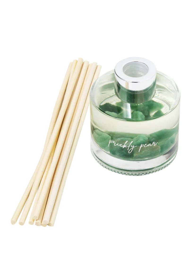 Prickly Pear 100ml Green Aventurine Crystal Infused Reed Diffuser With White Tea & Ginger Scent