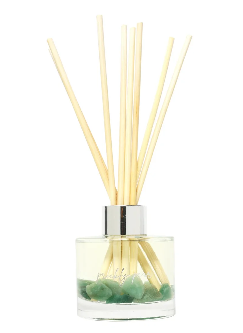 Prickly Pear 100ml Green Aventurine Crystal Infused Reed Diffuser With White Tea & Ginger Scent