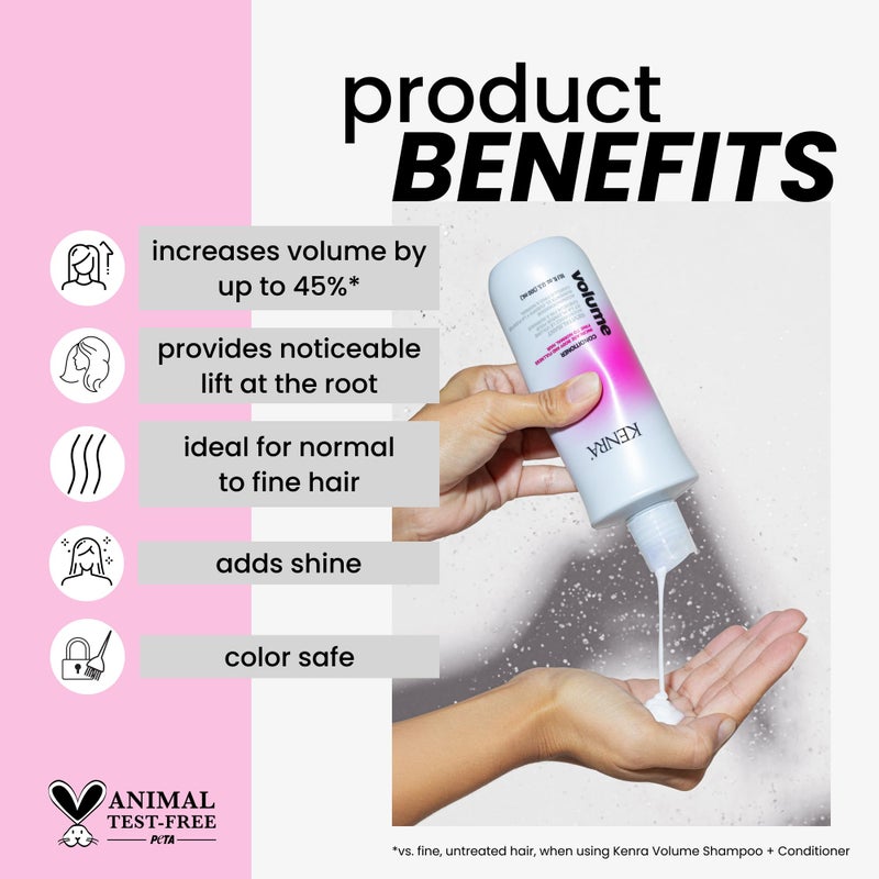 Kenra Professional Volume Conditioner | Creates Body, Bounce & Fullness | Increases Volume up to 45% | Adds Shine | Color Safe | Fine To Normal Hair - Image 2