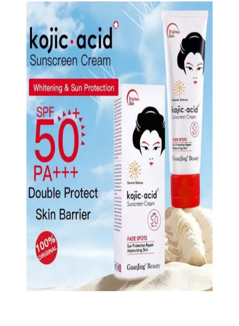 GuanJing Beauty Kojic Acid Sunscreen Cream SPF50 80g - Image 2