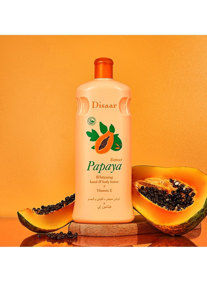 Disaar Papaya Body Whitening Lotion Cream with Vitamin E Moisturizing Brightening Hand Body Lotion - Image 1