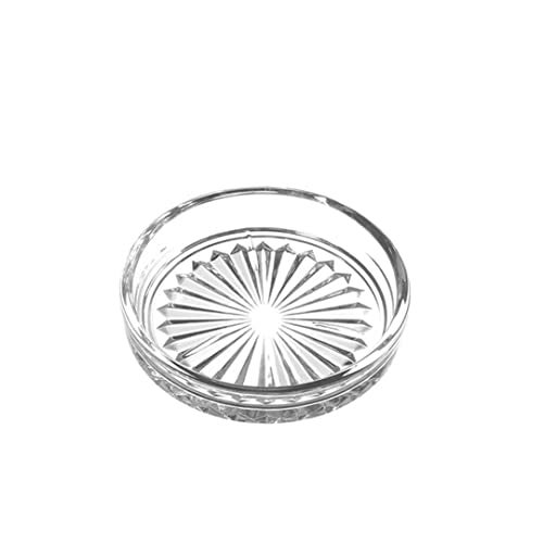 Incrizma Crystal Drink Coasters, Glass Round Cup Mat, Clear Decorative Wine Bottle Coasters Barware Set for Table Protection of Home Kitchen, Dining Room, Patio, Coffee Shop (Design1, 6) - Image 2