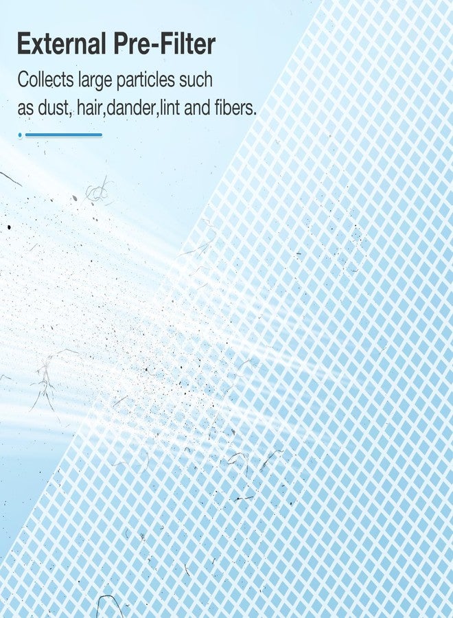إيزينجو عبوتان من فلتر الهواء MK07 متوافقتان مع جهاز تنقية الهواء MK07، فلتر HEPA 4 في 1 مناسب لجهاز MK07 لإزالة الغبار وحبوب اللقاح والوبر ووبر الحيوانات الأليفة والأبخرة - الإصدار القياسي، أزرق - Image 4