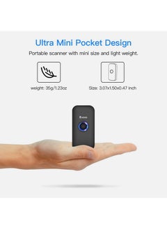 Eyoyo Mini 1D Bluetooth Barcode Scanner, 3-in-1 Bluetooth & USB Wired & 2.4G Wireless Barcode Reader Portable Bar Code Scanning Work with Windows, Android, iOS, Tablets or Computers
