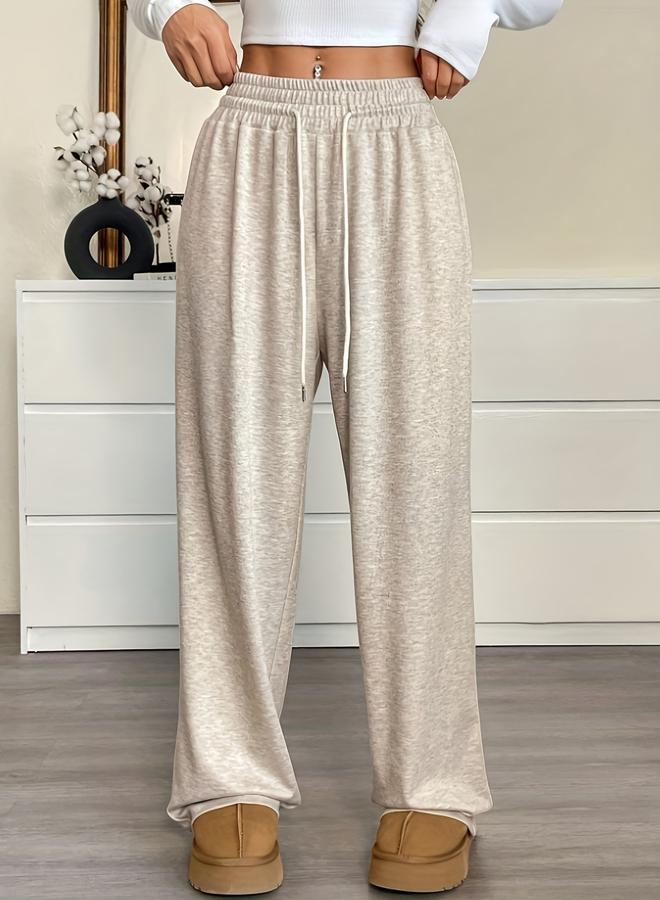 Take Two Plus Size Melange Pants with Drawstring - Image 3