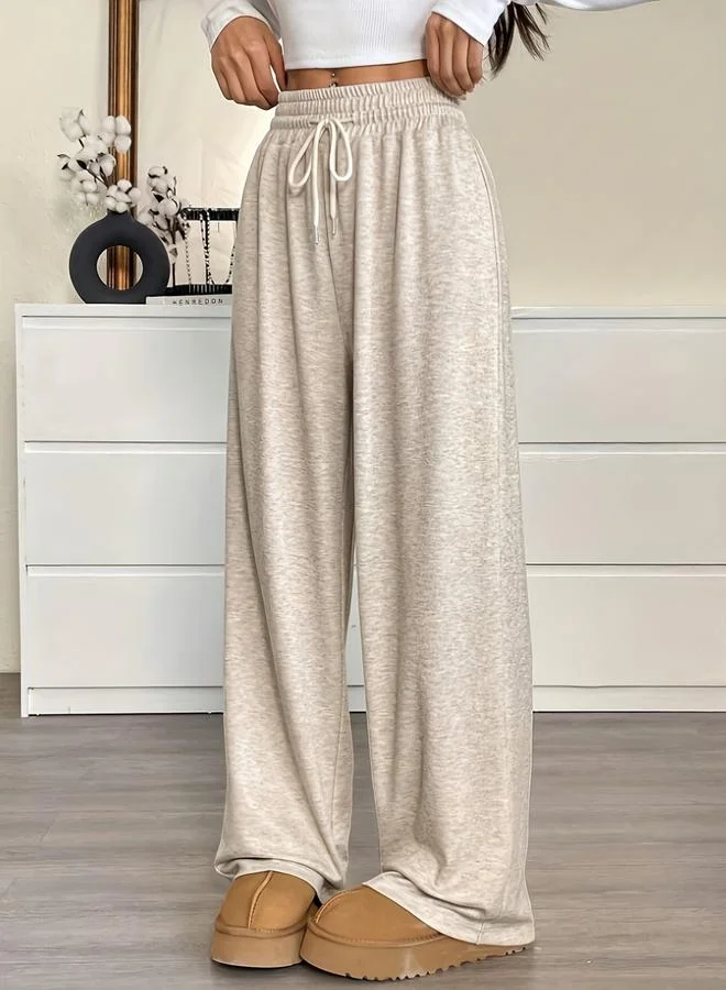 تايك تو Plus Size Melange Pants with Drawstring