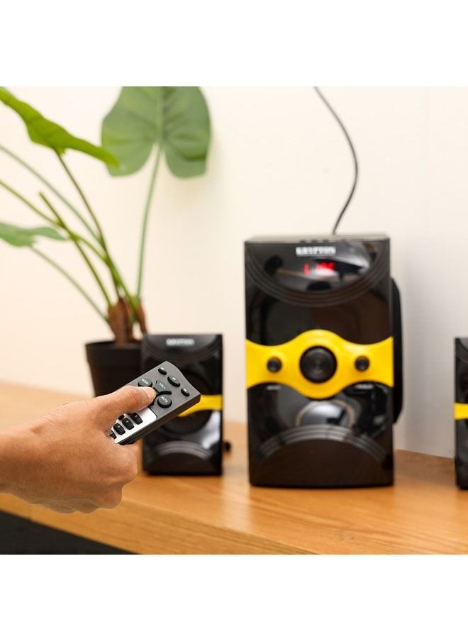 KRYPTON - 2.1 CH Home Theater System with Remote Controller Subwoofer USB/SD/FM/BT/ Speakers for Computers, Laptop, TV, Tablet, Music Player - Image 1