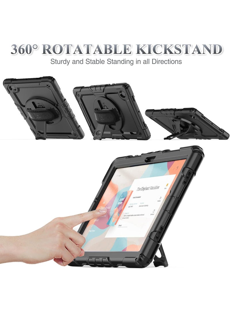 MUNTAQI Shockproof Case for Samsung Galaxy S7 FE/S7+/S8+ - Military Grade Protective Cover with S Pen Holder, 360° Rotating Kickstand, Hand Strap & Shoulder Strap – Rugged Heavy Duty Case for Kids & Adults - Image 5