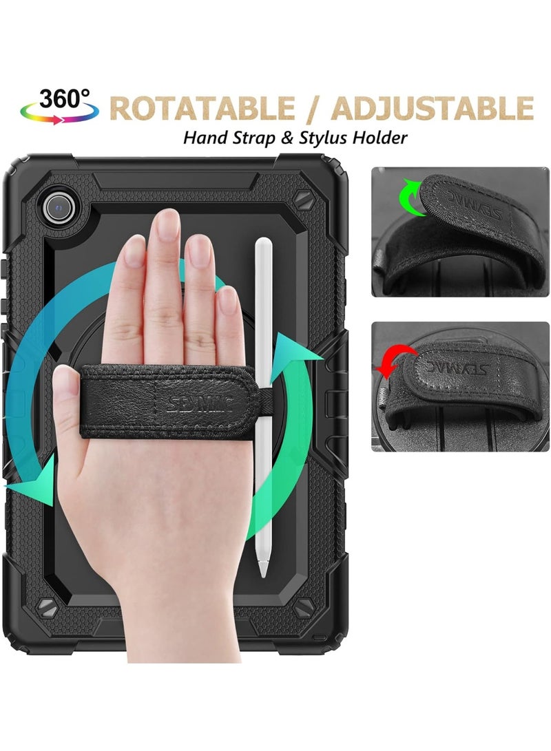 MUNTAQI Shockproof Case for Samsung Galaxy S7 FE/S7+/S8+ - Military Grade Protective Cover with S Pen Holder, 360° Rotating Kickstand, Hand Strap & Shoulder Strap – Rugged Heavy Duty Case for Kids & Adults - Image 3