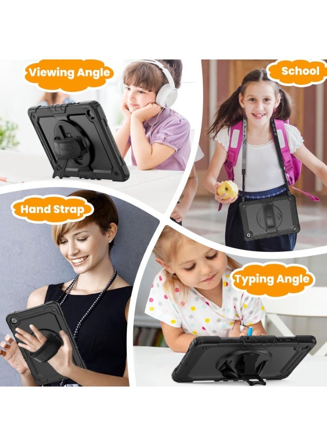 MUNTAQI Shockproof Case for Samsung Galaxy S7 FE/S7+/S8+ - Military Grade Protective Cover with S Pen Holder, 360° Rotating Kickstand, Hand Strap & Shoulder Strap – Rugged Heavy Duty Case for Kids & Adults - Image 4