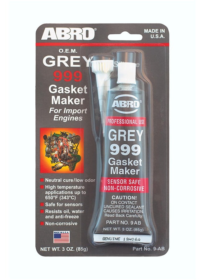 Abro 999 Grey RTV Silicone Gasket Maker 85g 