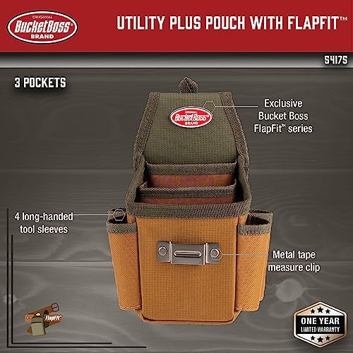 Bucket Boss - Utility Plus Pouch with FlapFit, Pouches - Original Series (54175) , Brown - Image 2