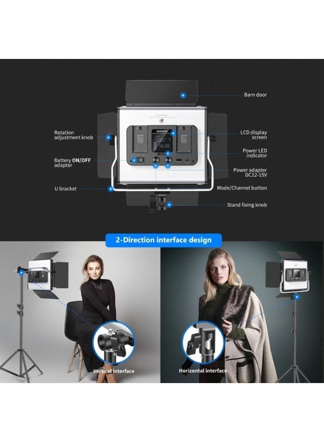 نيوير Upgraded RGB660 PRO II LED Video Light - Image 5