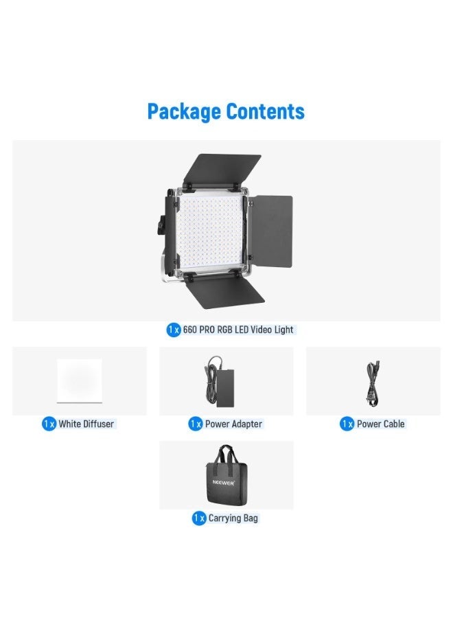 نيوير Upgraded RGB660 PRO II LED Video Light - Image 2
