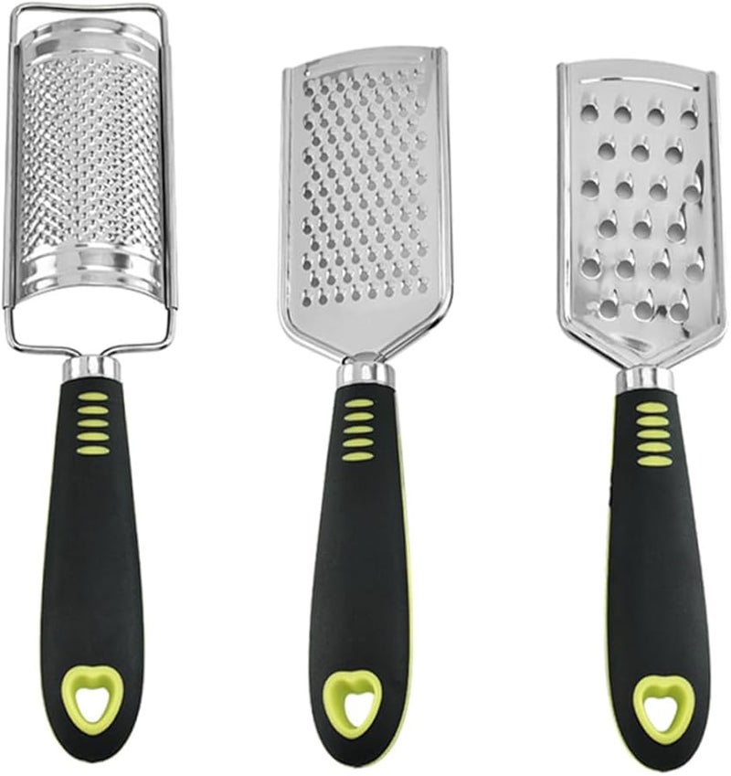 Stainless Steel Coarse Grater 3PCS Set for Vegetables Cheese Fruits Easy Clean Kitchen - Image 2
