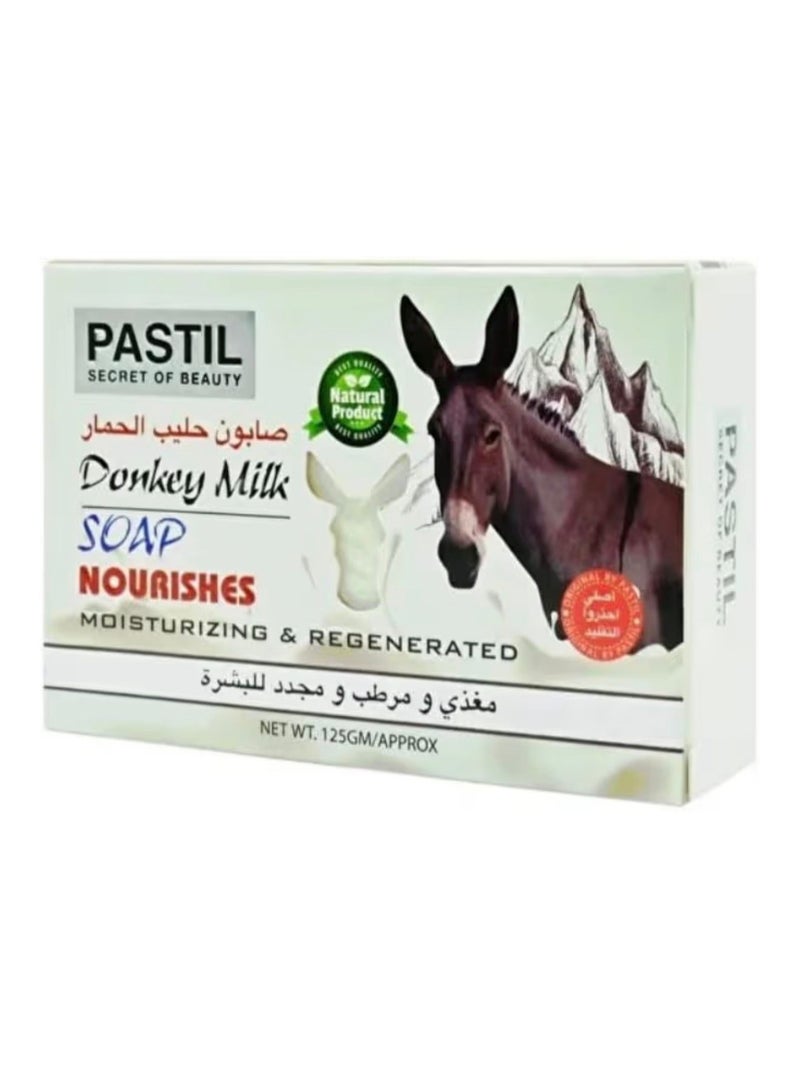 Pastil Donkey Milk Natural Soap, Moisturizing and Nourishing Beauty Bar, 125g Pastil - Image 1