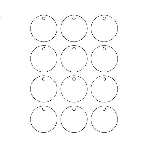 Dashleigh 60 Printable Cardstock Hang Tags with Holes, Personalize and Custom Tags (Circle - 2x2 inches, 5 Sheets) - Image 2