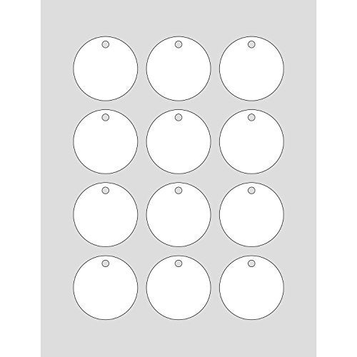 Dashleigh 60 Printable Cardstock Hang Tags with Holes, Personalize and Custom Tags (Circle - 2x2 inches, 5 Sheets) - Image 1
