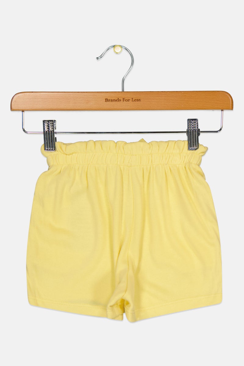 Levi's Kids Girl Graphic Print Shorts, Yellow - Image 2