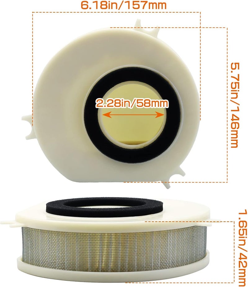LOCOPOW Air Filter Cleaner Replacement for Yamaha V Star 1100 (2000-2009) - Image 2