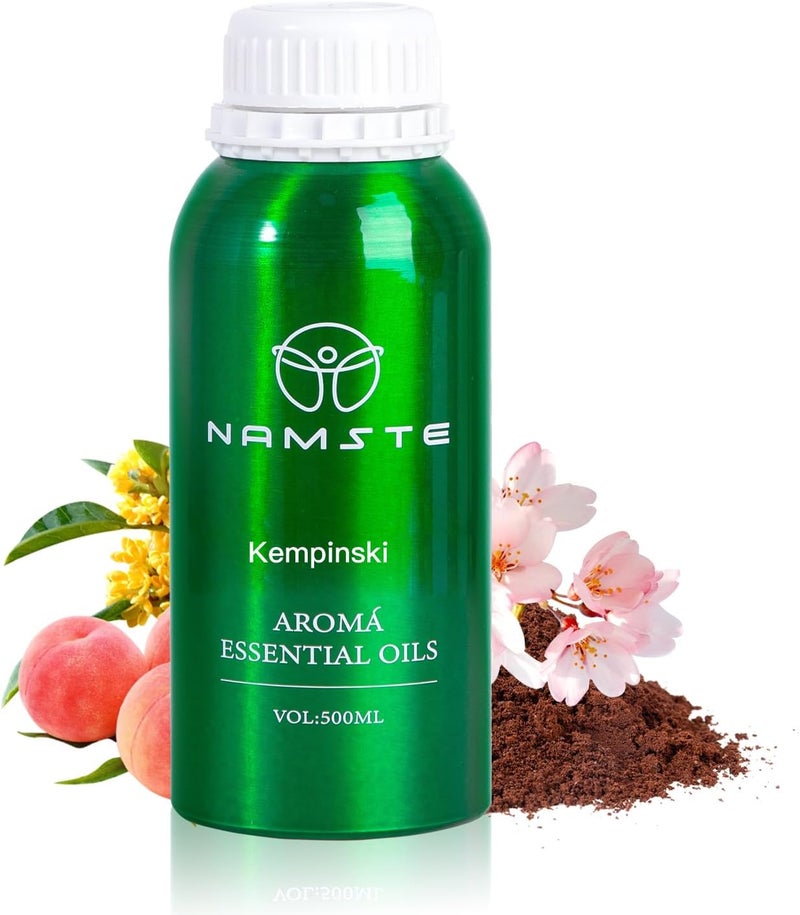 Hotel Scents Essential Oils, 500ml Kempinski Hotel Collection Aroma Diffuser Oil, Luxury Hotel Inspired Aromatherapy, Blends Grapefruit, Cherry Blossom, Musk for Relaxation and Sleep - Image 1