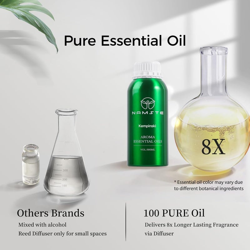 Hotel Scents Essential Oils, 500ml Kempinski Hotel Collection Aroma Diffuser Oil, Luxury Hotel Inspired Aromatherapy, Blends Grapefruit, Cherry Blossom, Musk for Relaxation and Sleep - Image 4