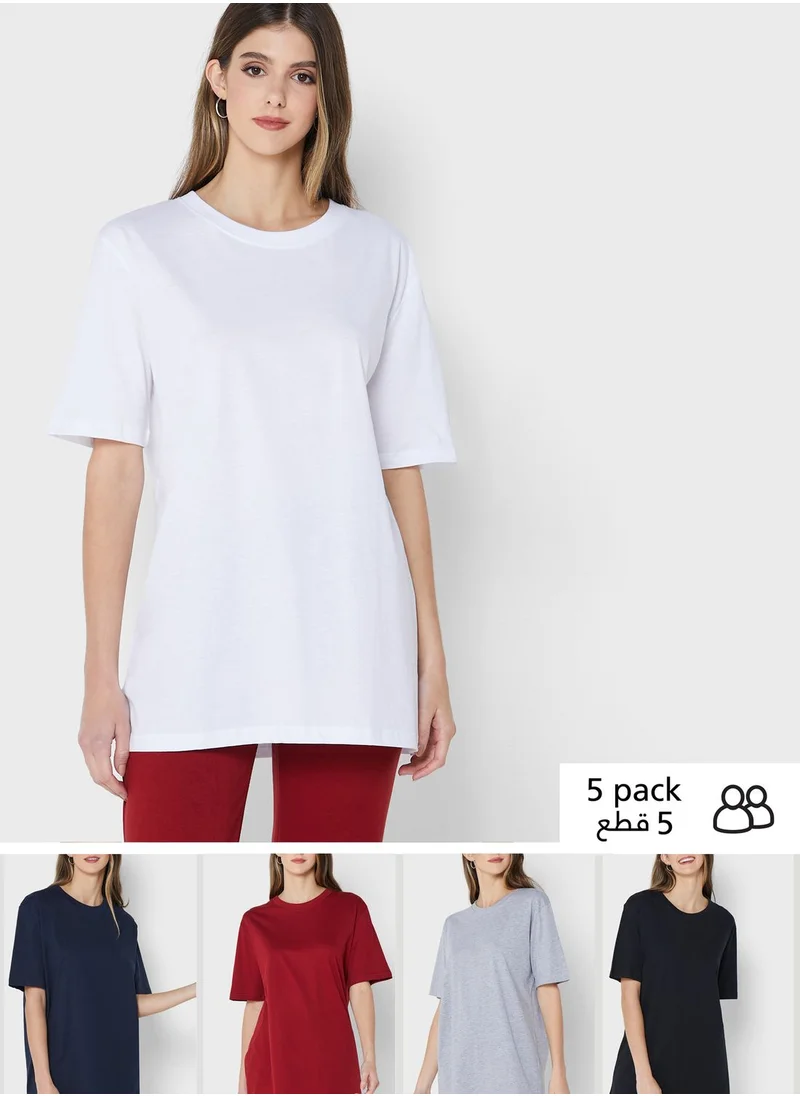 Ginger Basics 5 Pack Oversized T-Shirt