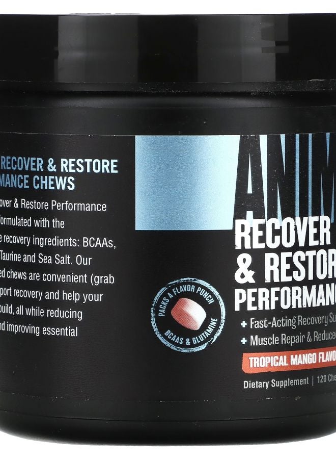 ANIMAL Recover & Restore Performance Chews Tropical Mango 120 Chewable Tablets - Image 2