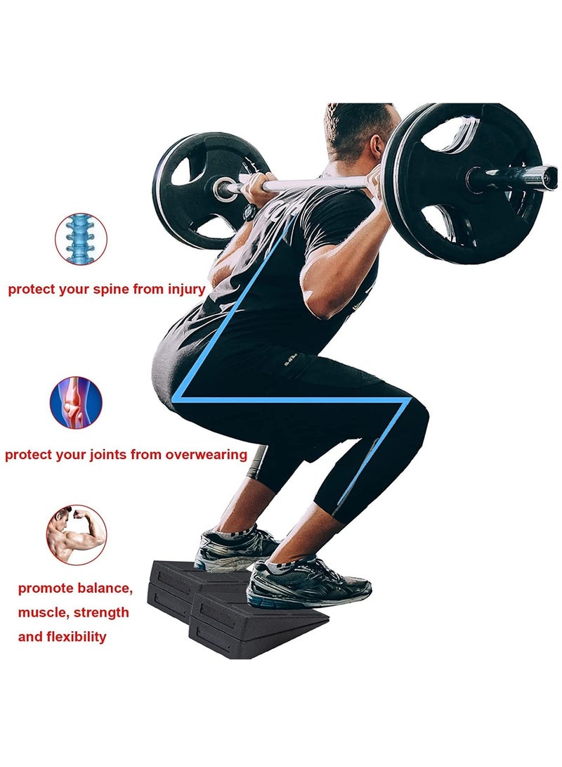 KASTWAVE Squat Wedge Block Adjustable Non-Slip Squat Ramp Slant Board Calf Stretcher, Heavy Duty 3pcs Foam Foot Ankle Knee Stretcher Leg Extender, Incline Board Platform for Heel Elevated Squat and Calf Raise - Image 3