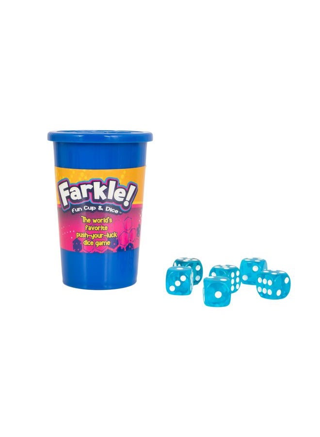 Continuum Games Farkle Fun Cup and Dice The Worlds Favorite Classic Push Your Luck Dice Game Includes Rolling Dice Cup, 6 Dice, and Scorepad Ages 6 and up - Image 2