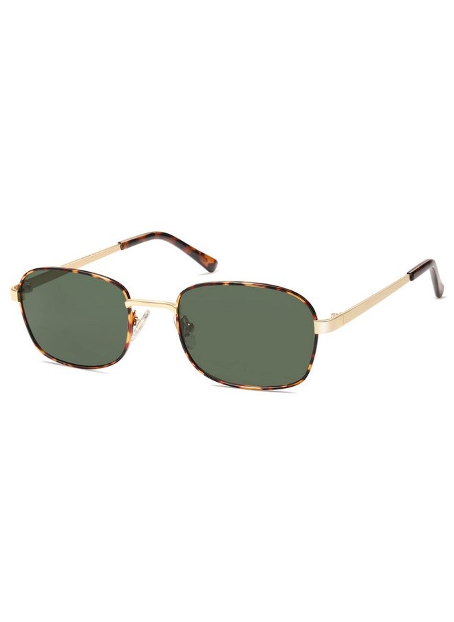 Sojos Retro Rectangle Polarized Sunglasses For Women And Menvintage Narrow Square Womens Shades Sj1177 Tortoise Green  - Image 1