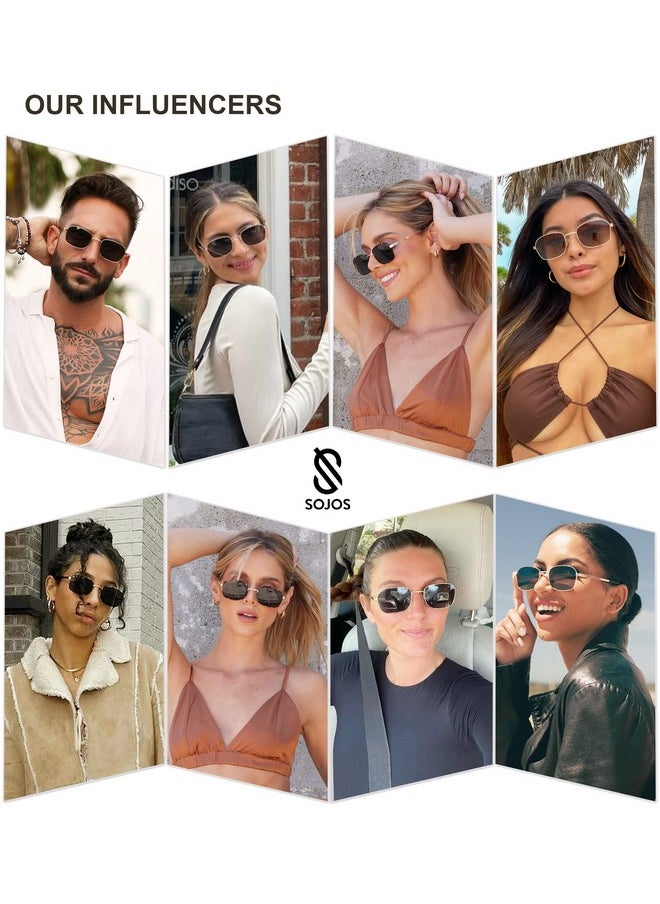 Sojos Retro Rectangle Polarized Sunglasses For Women And Menvintage Narrow Square Womens Shades Sj1177 Tortoise Green  - Image 2