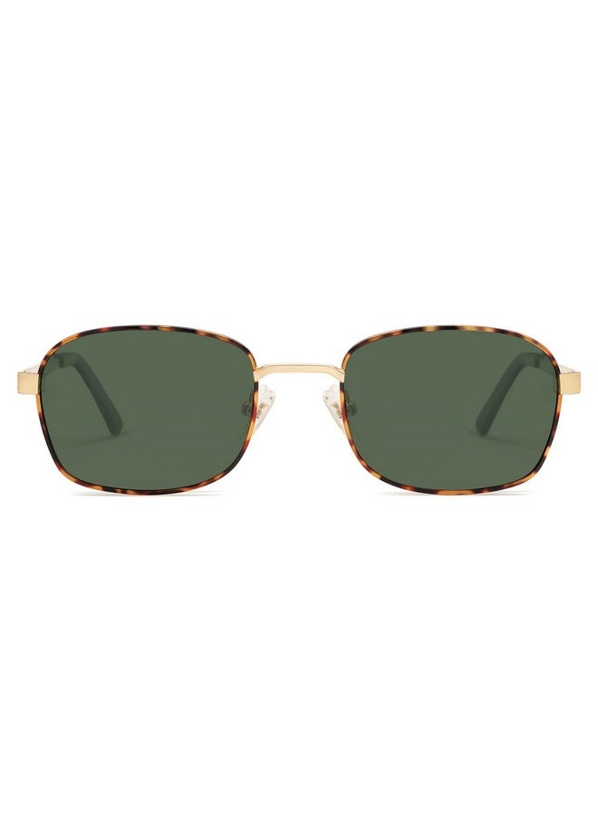 Sojos Retro Rectangle Polarized Sunglasses For Women And Menvintage Narrow Square Womens Shades Sj1177 Tortoise Green  - Image 3