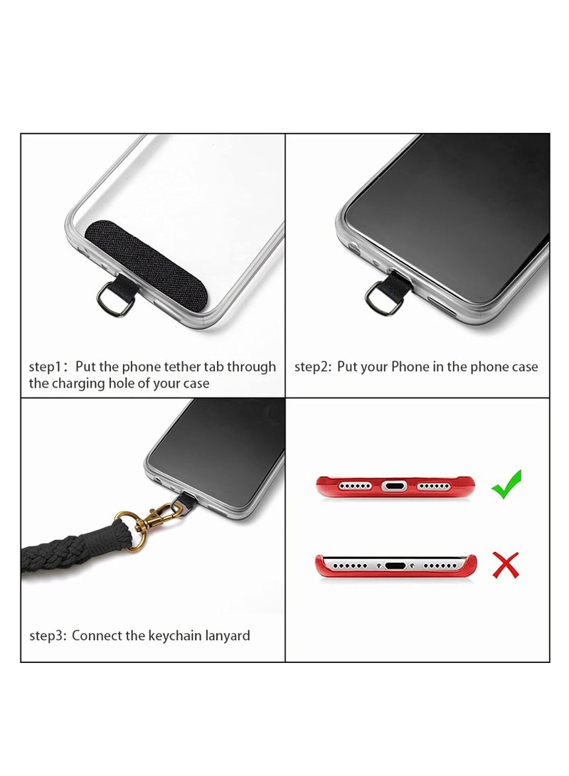 Oasisgalore 2 PCS Phone Wrist Strap Cell Phone Lanyard, Smartphone Wristlet Bracelet Keychain Anti Theft Phone Strap for Women Girls  - Image 3