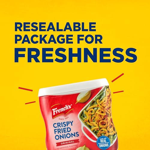 French'S Frenchs Crispy Fried Onions Original Made with Real Onions No Artificial Flavors Sprinkle on Salads Potatoes Chicken Burgers Green Bean Casserole 6 oz - Image 5