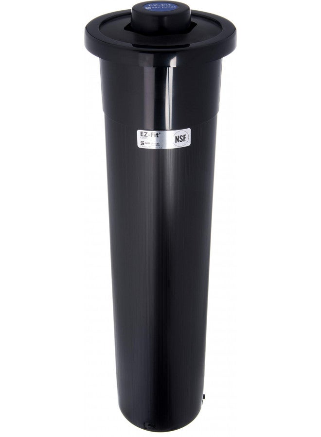 San Jamar San Jamar EZ-Fit In-Counter Cup Dispenser, Plastic, Universal Disposable Cup Compatibility With Interchangeable Gaskets For Commercial Kitchen, 23.25 Inches, Black  - Image 1