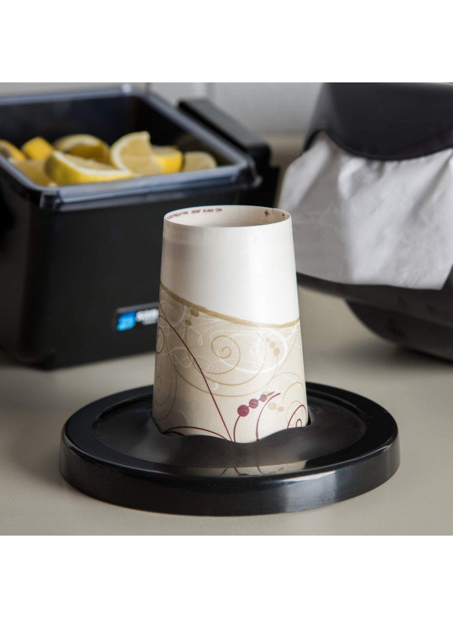 San Jamar San Jamar EZ-Fit In-Counter Cup Dispenser, Plastic, Universal Disposable Cup Compatibility With Interchangeable Gaskets For Commercial Kitchen, 23.25 Inches, Black  - Image 5