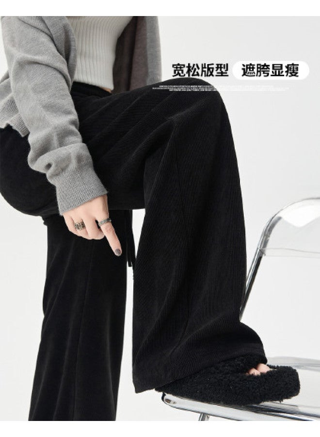 Hstyle Lazy Style Yamamoto Wide-leg Pants For Women - Spring/autumn Drop Waist Slimming Fashion Versatile High-waist Casual Trousers - Image 1