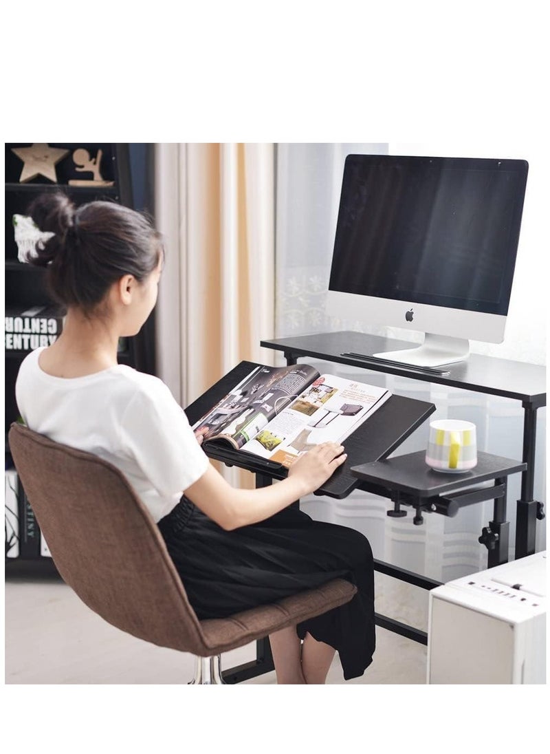 Generic - Mobile Standing Desk, Height Adjustable Sit Stand Mobile Laptop Computer Tablet, Home Office Desk with Wheels for Computer Workstation, stand table - Image 1