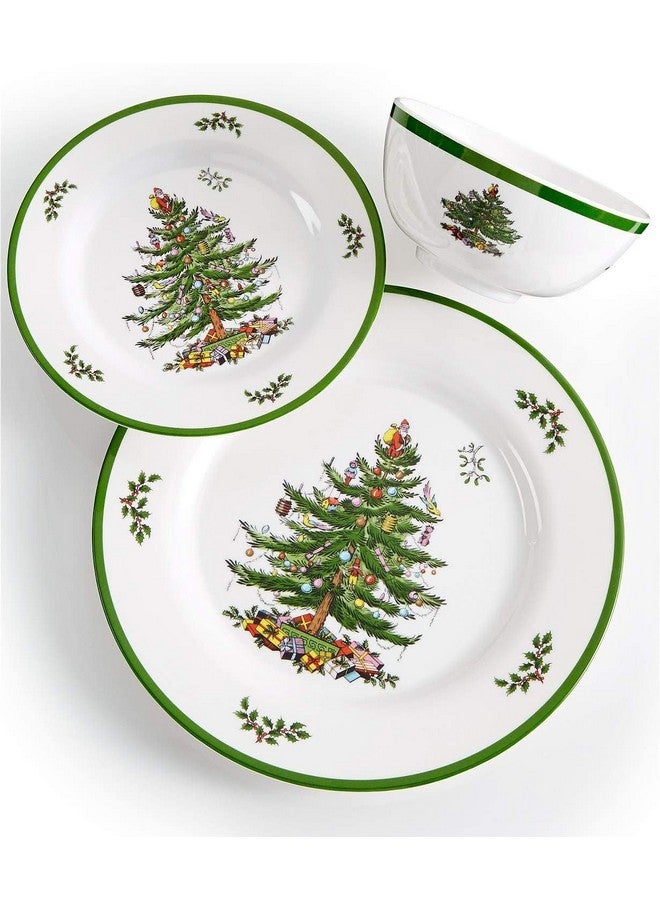 Spode Christmas Tree Melamine Dinner Plate (Set of 4) - 11 Inch Shatterproof Serving Plate for Holiday Meals, Holiday Party - Festive Tableware for Indoor & Outdoor Use, Dishwasher Safe Dinnerware - Image 4