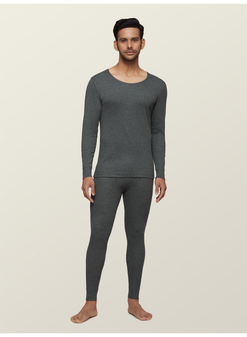 اكس واي اكس اكس ملابس داخلية حرارية فائقة النعومة بأكمام طويلة من القطن الغني IntelliHeat للرجال (الجزء العلوي فقط) - Image 3