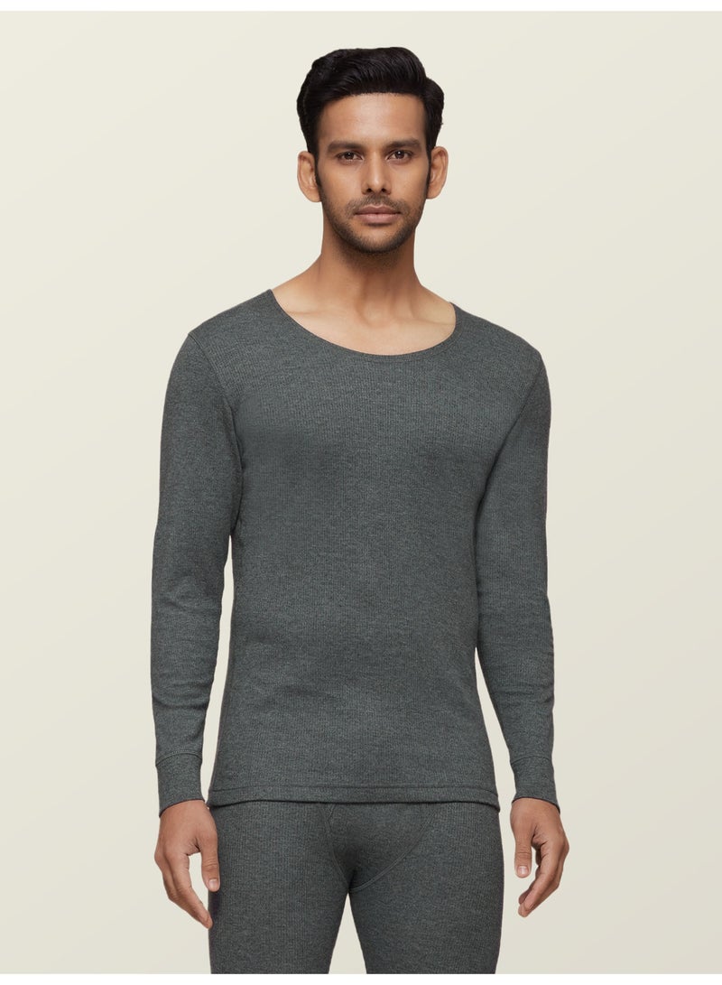 اكس واي اكس اكس ملابس داخلية حرارية فائقة النعومة بأكمام طويلة من القطن الغني IntelliHeat للرجال (الجزء العلوي فقط) - Image 1