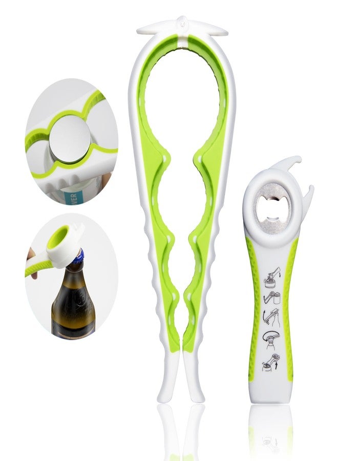 HUMANFUN Jar Opener for Weak Hands, Seniors with Arthritis, 5 in 1 Multi Function Bottle Opener Lid Opener For Arthritic Hands - Image 1