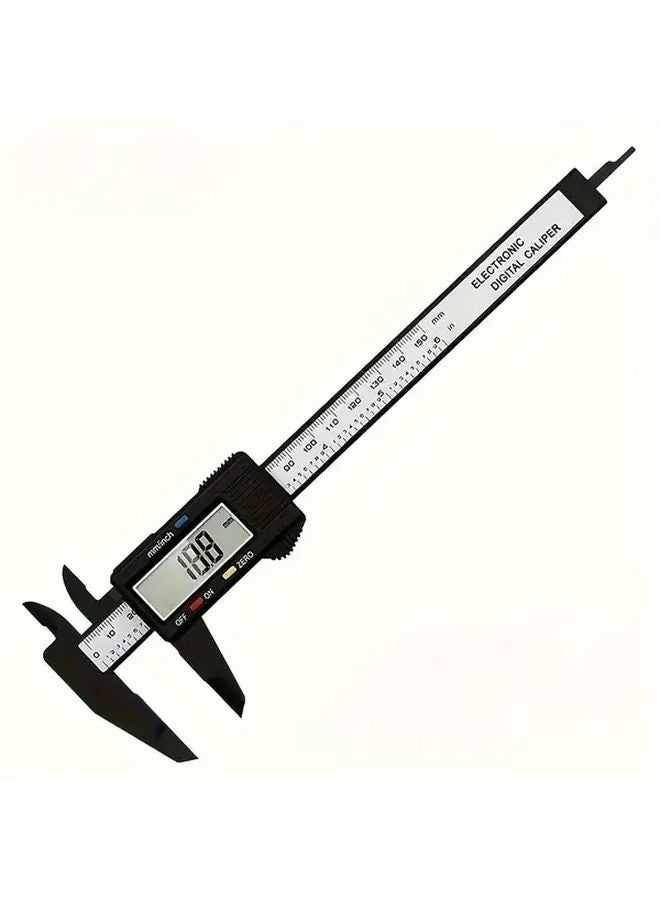 Black Digital Caliper with LCD Display Inch Metric Conversion Precision Measuring Tool - Image 1