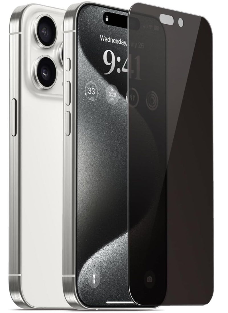 Raxoom PRIVACY Tempered Glass for iPhone 15 PRO (2023) Screen Protector - [28degree 1 PACK] - Image 1