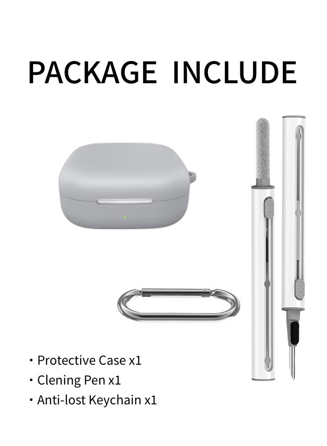 SJet Soft Silicone Protective Case Cover for Huawei FreeArc with Cleaner Kit and Keychain(Grey) - Image 2