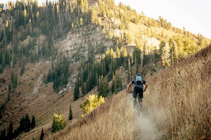 CAMELBAK حقيبة ظهر CamelBak M.U.L.E. Pro 14 للدراجات مع نظام ترطيب 100 أونصة - تقنية رسم الجسم، أزرق إبيزا/برتقالي - Image 2