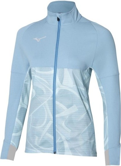 Mizuno Paris Athlete Hybrid Warm Up Jacket Women's Windbreaker Blue / Patterned  - Image 1